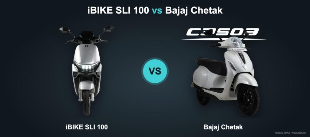 iBIKE SLI 100 vs Bajaj Chetak electric scooter comparison