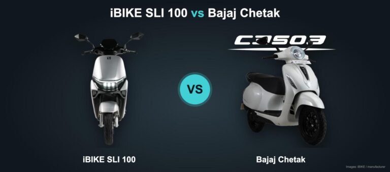 iBIKE SLI 100 vs Bajaj Chetak electric scooter comparison