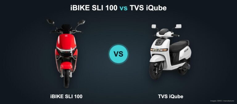 iBIKE SLI 100 vs TVS iQube electric scooter comparison